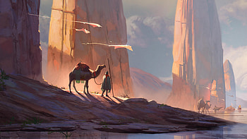 Digital Art Camel Desert , digital-art, camel, desert, artist, artwork HD wallpaper