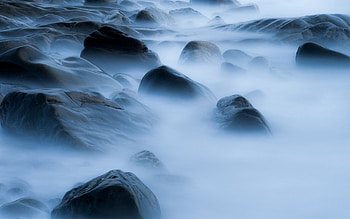 Nature, Stones, Smoke, Shore, Bank, Shroud HD wallpaper