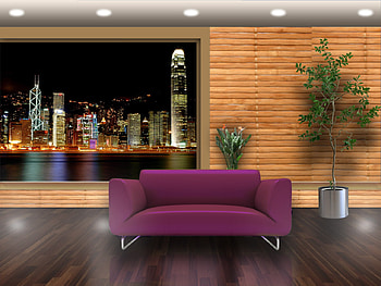 Night and the City, night, sea, river, life, window, city, landscape, evening HD wallpaper