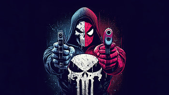 Spider Man X Punisher, spiderman, punisher, superheroes, artwork, artist, digital-art, art, deviantart HD wallpaper