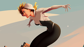 Spider Gwen Artwork , superheroes, artwork, gwen-stacy, digital-art, art, deviantart HD wallpaper