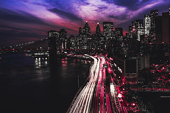 Manhattan City At Night, manhattan, city, world, night, buildings HD wallpaper