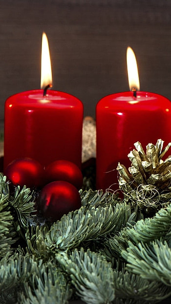Candle, Christmas Tree Candle, christmas tree HD phone wallpaper
