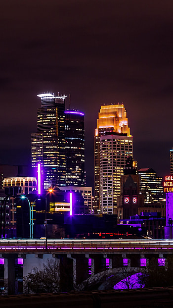 Minneapolis, Travels, Michael Tradexbox, Night city HD phone wallpaper