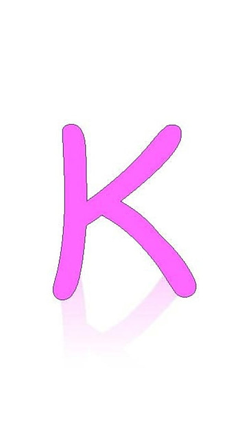 K Name, Pink Alphabet HD phone wallpaper