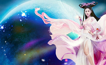 Pure beauty, space, fantasy, art, woman HD wallpaper