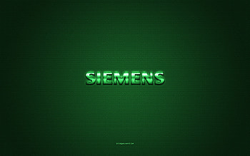 Siemens logo, green shiny logo, Siemens metal emblem, green carbon fiber texture, Siemens, brands, creative art, Siemens emblem HD wallpaper
