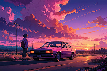 Anime Boy And His Car, anime-boy, anime, artist, artwork, digital-art, deviantart HD wallpaper