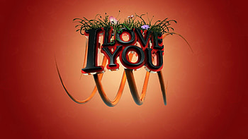 I Love You Typo, love, typography HD wallpaper