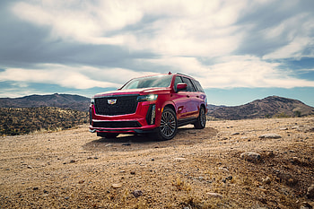 Cadillac, red, usa, suv, escalade, america HD wallpaper