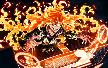 Idia Shroud, fire flames, Twisted Wonderland, manga, protahonist, Idea Shuraudo, Idia Shroud Twisted Wonderland HD wallpaper