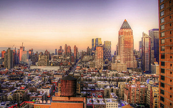 Cities, Sunset, Building, r, New York HD wallpaper