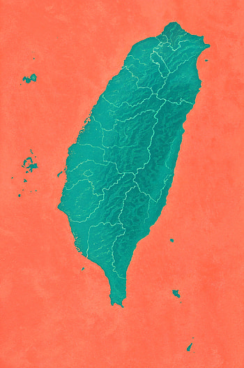 Taiwan Map : Vibrant Orange and Teal Design HD phone wallpaper