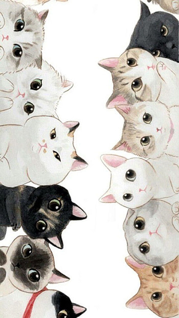 Cat Drawing , Cute Cat Aesthetics HD phone wallpaper
