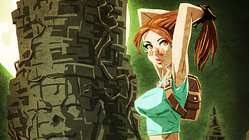 Lara Croft Bit Art, lara-croft, tomb-raider, games, 8-bit, artist, artwork, digital-art, artstation HD wallpaper
