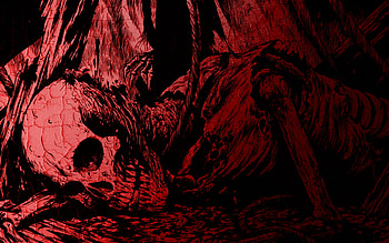 Grave, skull, death, red HD wallpaper