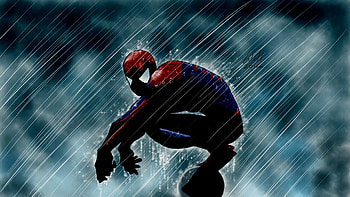 Spider-Man in Rain Renewed by ~Sephirozaine HD wallpaper