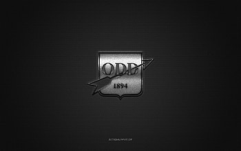 Odds BK, Norwegian football club, silver logo, gray carbon fiber background, Eliteserien, football, Skien, Norway, Odds BK logo HD wallpaper