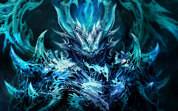 ice demon, hot, blue, cold, ice, sulfur HD wallpaper