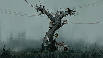 Wires, artist, artwork, digital-art HD wallpaper