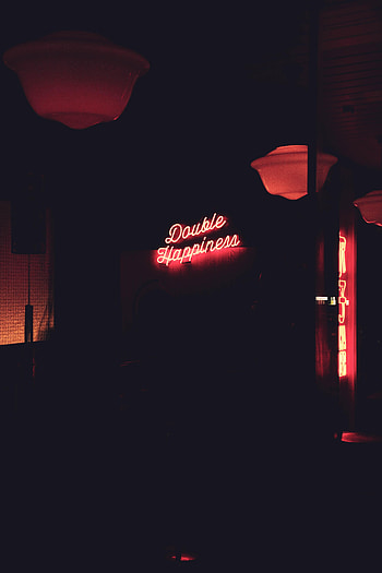 Words, Shine, Light, Neon, Phrase, Sign, Signboard, Happiness HD phone wallpaper