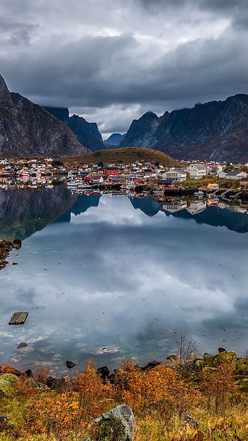 Norway , Aesthetic backgrounds, Serene landscapes, Scenic beauty HD phone wallpaper