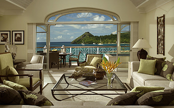 Interior, Miscellanea, Miscellaneous, Ocean, Table, View, Living Room, Villa, Sofas HD wallpaper