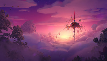 Temple On Clouds, artist, artwork, digital-art, artstation HD wallpaper