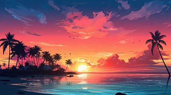 Luminism Morning Landscape, minimalism, minimalist, morning, sunrise, artist, artwork, digital-art HD wallpaper