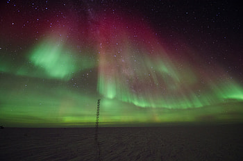 Sky, green lights, nature, northern lights HD wallpaper