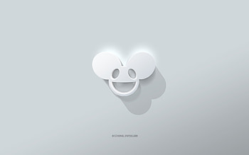 Deadmau5 logo, white background, Deadmau5 3d logo, 3d art, Deadmau5, 3d Deadmau5 emblem HD wallpaper