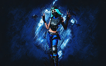 Fortnite Blue Clash Skin, Fortnite, main characters, blue stone background, Blue Clash, Fortnite skins, Blue Clash Skin, Blue Clash Fortnite, Fortnite characters HD wallpaper