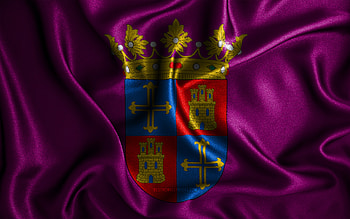 Palencia flag, , silk wavy flags, spanish cities, Day of Palencia, Flag of Palencia, fabric flags, 3D art, Palencia, cities of Spain, Palencia 3D flag HD wallpaper