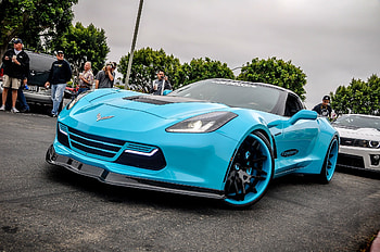 Sports, Cars, Front View, Sports Car, Style, Stingray, C7, Forgiato HD wallpaper