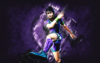 Fortnite Clinical Crosser Skin, Fortnite, main characters, purple stone background, Clinical Crosser, Fortnite skins, Clinical Crosser Skin, Clinical Crosser Fortnite, Fortnite characters HD wallpaper