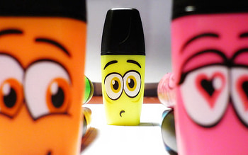 Miscellanea, Miscellaneous, Multicolored, Motley, Caps, Markers, Emotions, Smilies, Smiles HD wallpaper