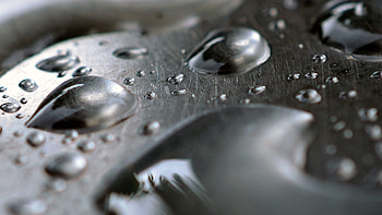Drops, Macro, Wet, Surface, Bw, Chb, Humid HD wallpaper