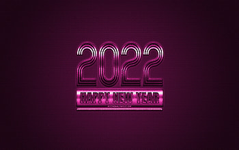 2022 New Year, 2022 pink background, 2022 concepts, Happy New Year 2022, pink carbon texture, pink background HD wallpaper