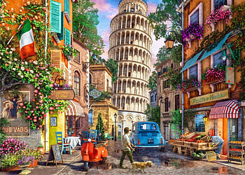 Pisa, art, pictura, dominic davison, painting HD wallpaper