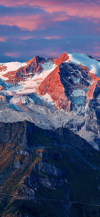 Glacier, Marmolada in Italy, XS Max , High definition HD phone wallpaper