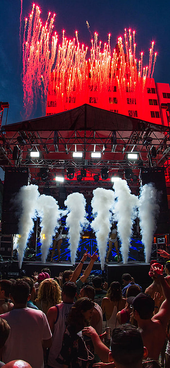 Party showcase, Concert crowd, Energy-filled, Spectacular visuals HD phone wallpaper