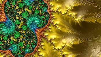 Trippy Psychedelic Fractal, colorful, colors, green, Abstract, fractal, abstract green HD wallpaper