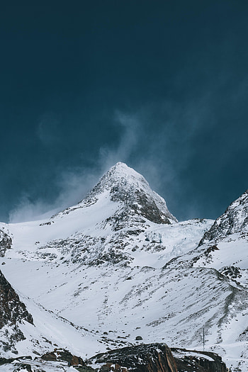 Nature, Mountains, Snow, Vertex, Top HD phone wallpaper