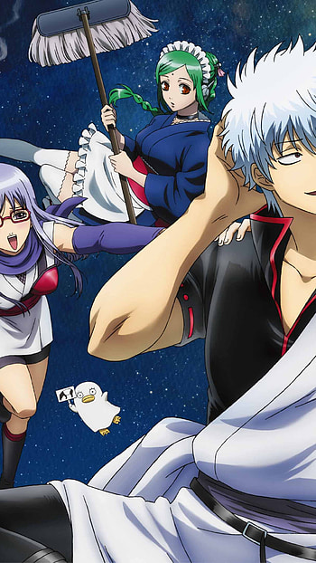 Gintama series, Anime masterpiece, Comedy and action, Unique storytelling HD phone wallpaper