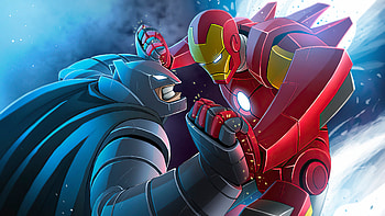 Bat Man And Iron Man, batman, iron-man, superheroes, artwork, artstation HD wallpaper