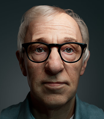 Woody Allen, Artstation portrait, Artistic representation, Film director HD phone wallpaper