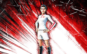 Derby Dominator, grunge art, Fortnite Battle Royale, Fortnite characters, Derby Dominator Skin, red abstract rays, Fortnite, Derby Dominator Fortnite HD wallpaper