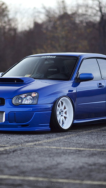 subaru impreza, wrx sti, subaru, tuning, blue HD phone wallpaper