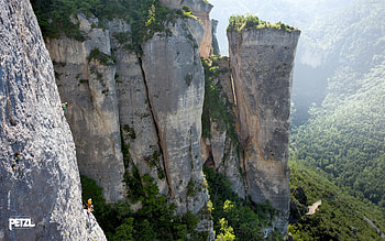 Gorges de la Jonte, Climbing HD wallpaper