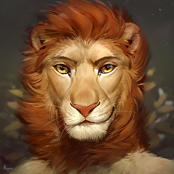 Art, Muzzle, Lion, Sweetheart, Nice, Mane HD phone wallpaper